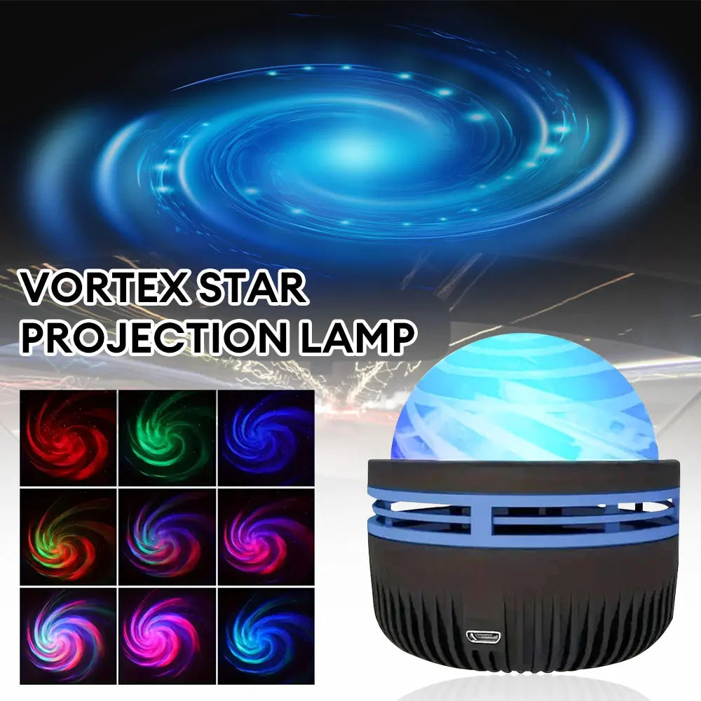 Starry Sky Projector Lamp Galaxy Vortex Star Night Light with Remote Control Bedroom Projection Magic Ball LED Lamp for Bedroom